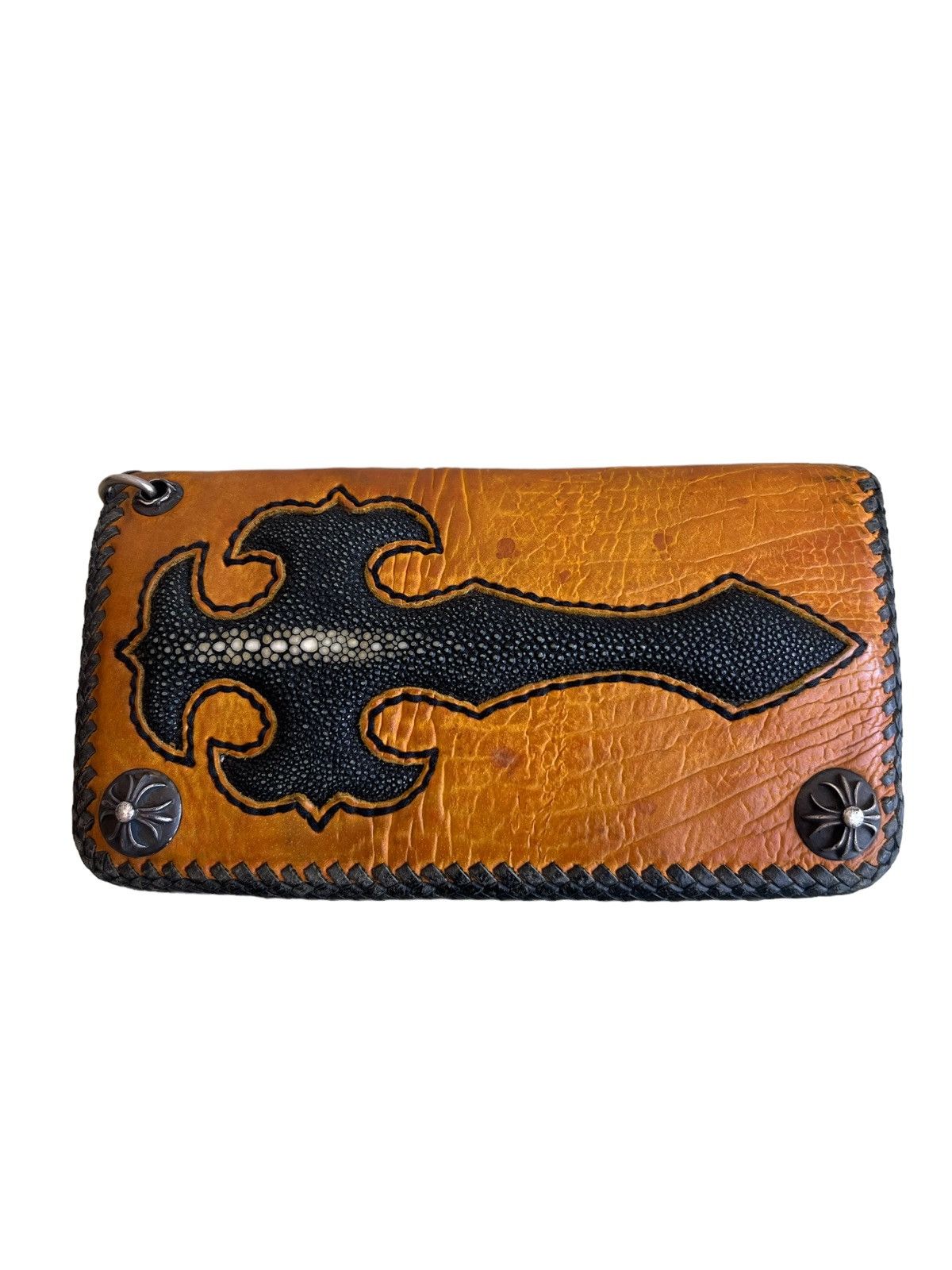 Genuine Leather Leather Craft Stingray Cross 925 CH Logo Snap Long Wallets Size ONE SIZE - 5 Thumbnail