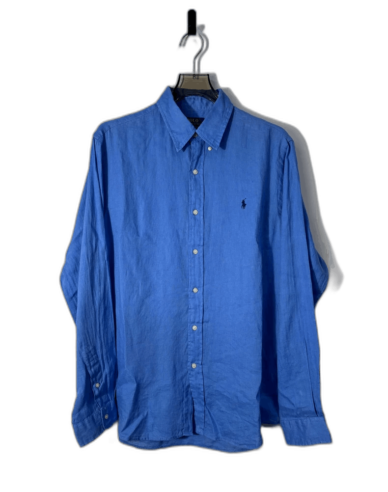 Ralph Lauren Ralph Lauren Blue Linen Long Sleeve Shirt Size US L / EU 52-54 / 3 - 1 Thumbnail