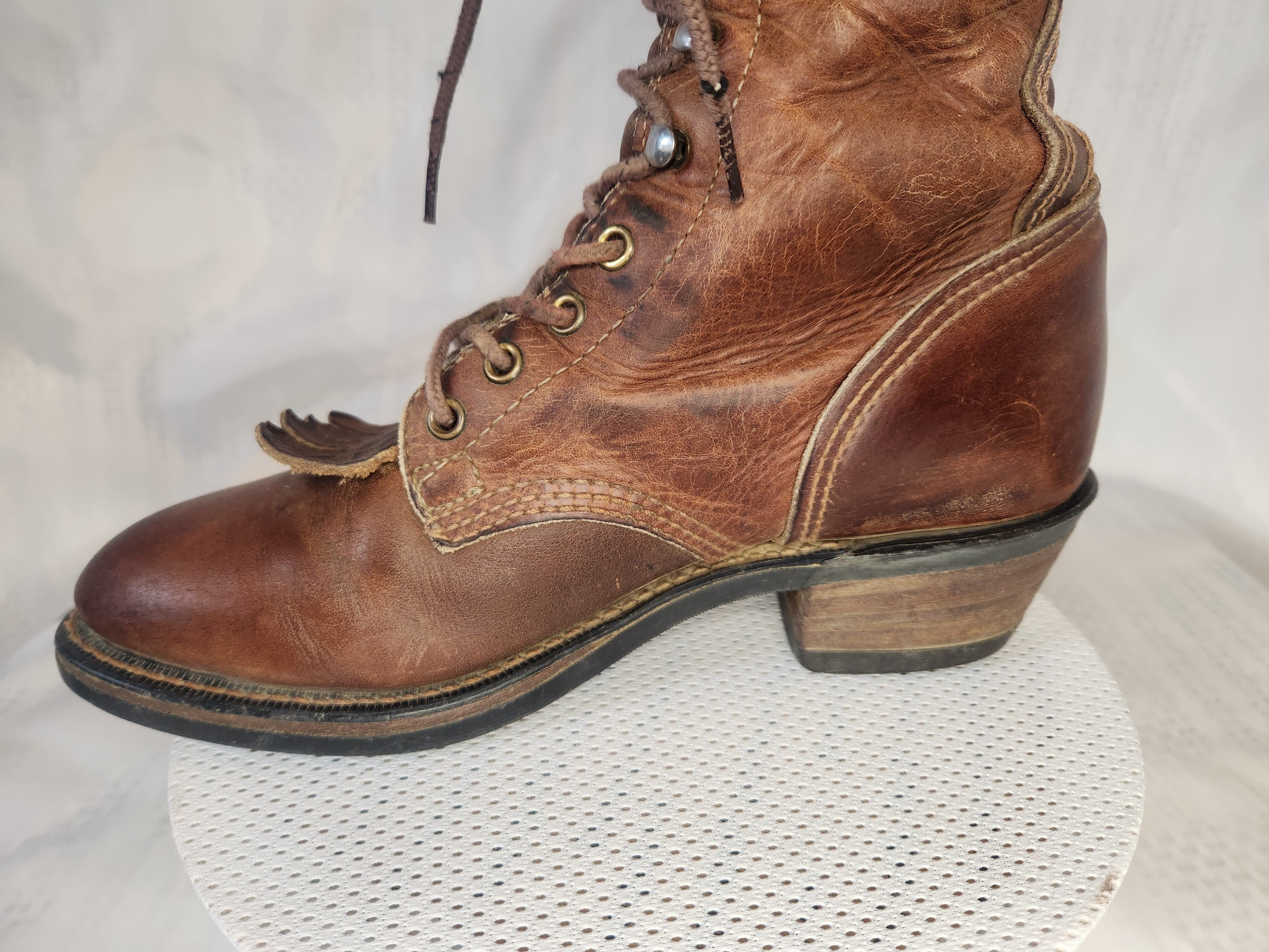 Durango LOGGER VICTORIAN GRANNY LACEUP Size US 7 / IT 37 - 10 Thumbnail