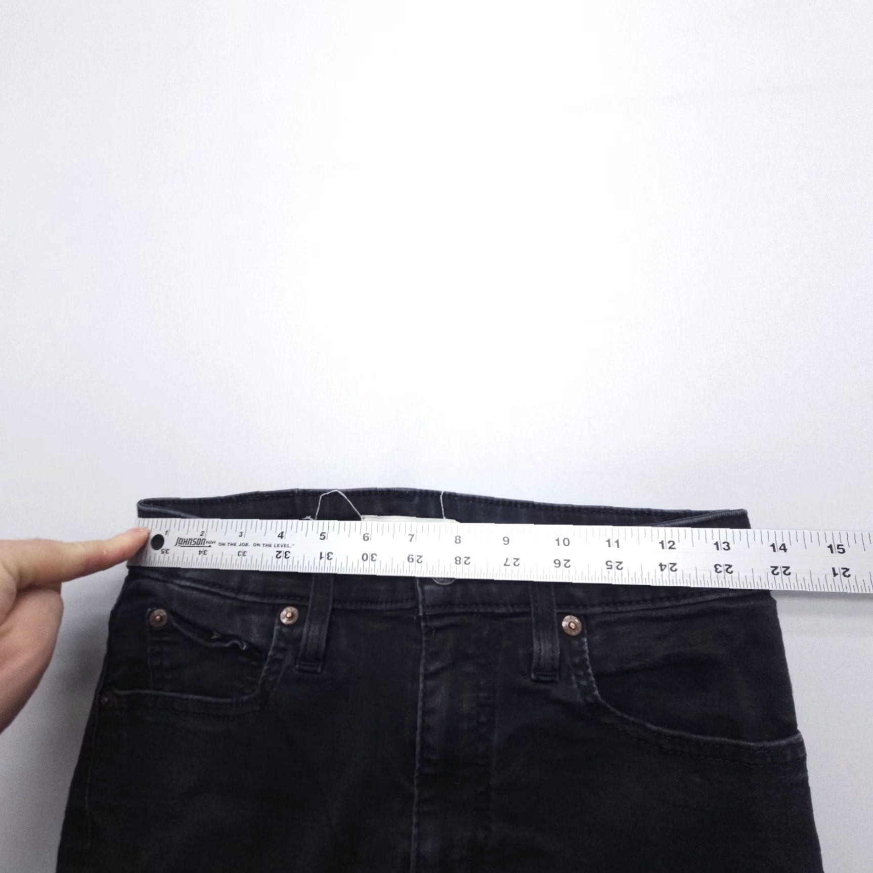 Levi's Levi's 726 Jeans Flare Regular Size 29 Dark Black Denim 5-Pocket Bohemian Festival Vintage-Style Womens Jeans Size 29" - 5 Thumbnail