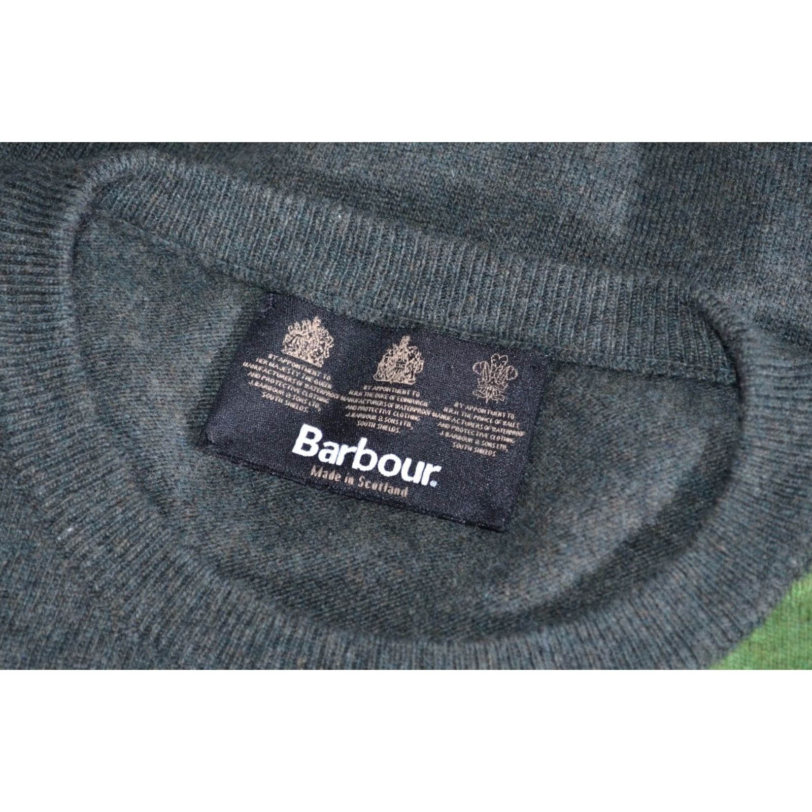 Barbour Barbour Men’s Argyle Crew Neck Pure Wool Sweater Made in Scotland Size L Green Pullover Jumper Knit_Sweater Mens Regular Wool Crew Neck Size US L / EU 52-54 / 3 - 6 Thumbnail