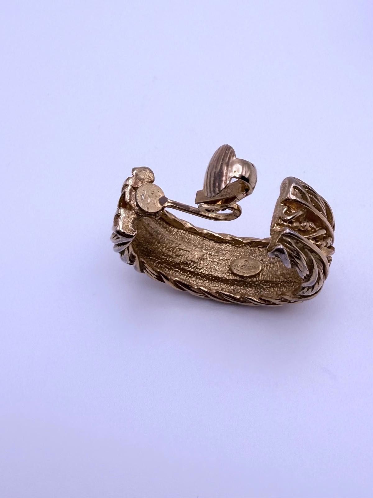 Givenchy Vintage Givenchy Textured Gold-Tone Hoop Earrings Size ONE SIZE - 9 Thumbnail