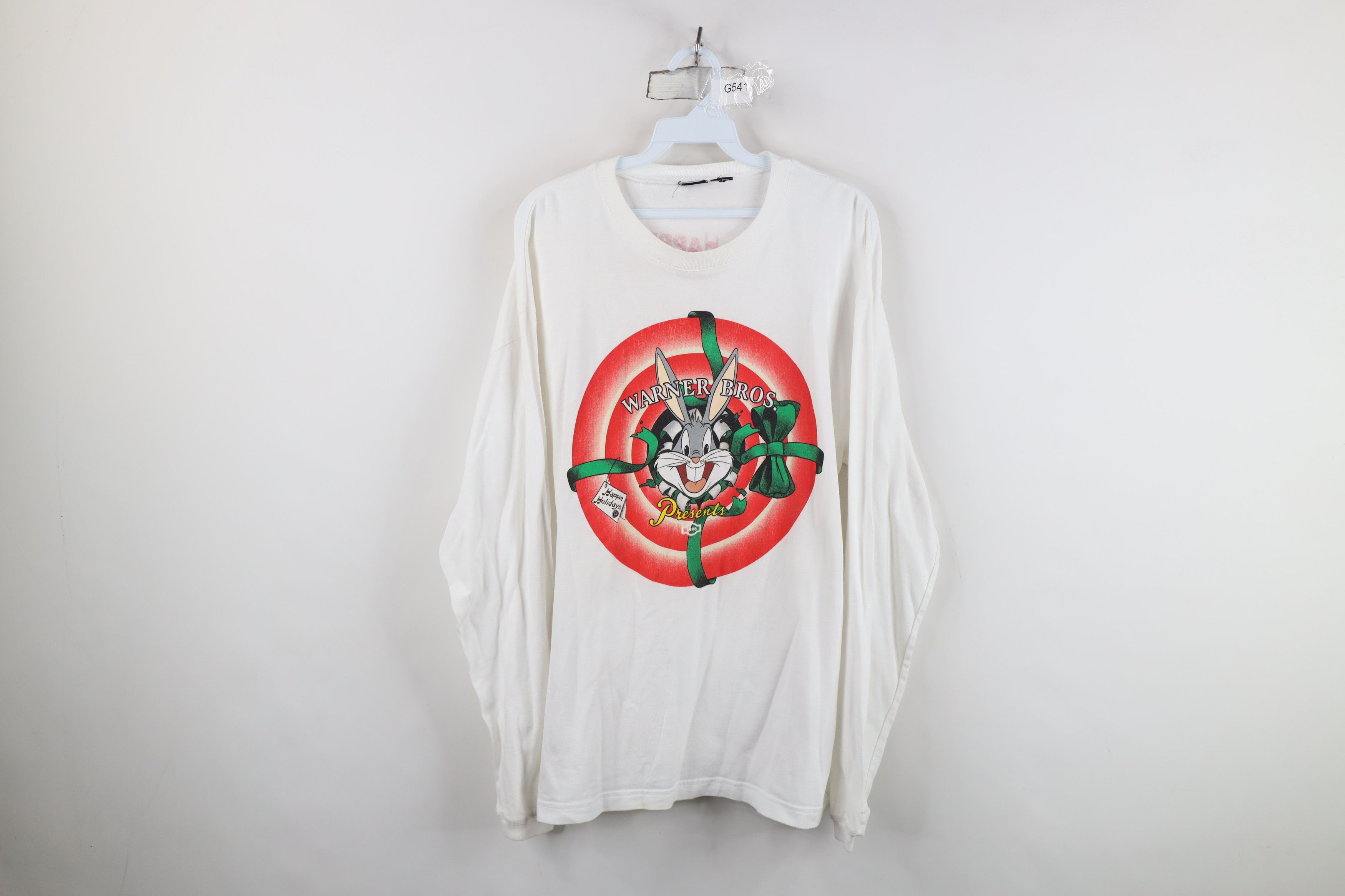 Vintage Vintage 90s Looney Tunes Bunny Christmas Long Sleeve T-Shirt Size US L / EU 52-54 / 3 - 1 Thumbnail