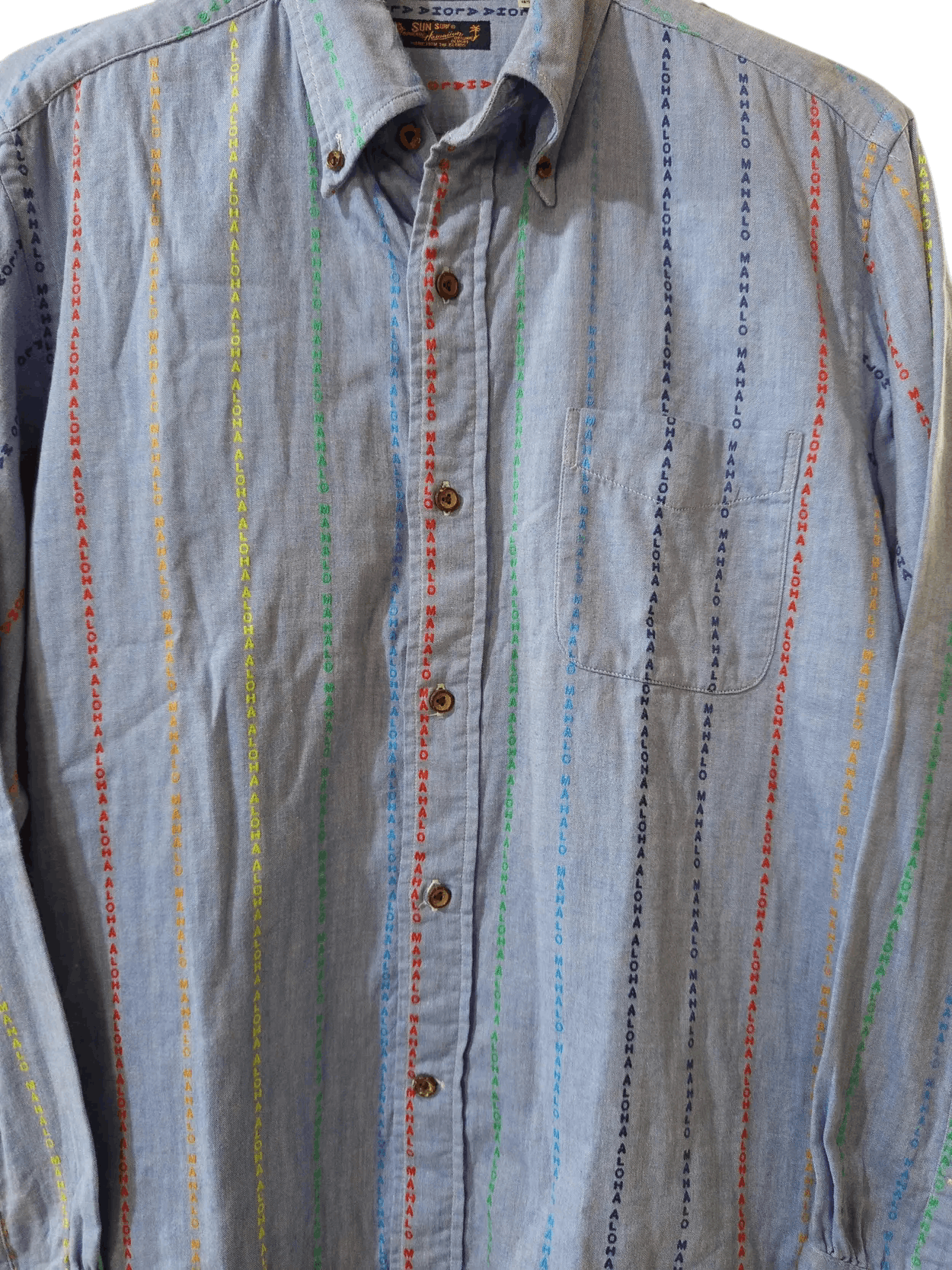 Sun Surf Sun Surf SS17 Aloha Mahalo Embroidered Chambray Shirt Size US L / EU 52-54 / 3 - 3 Thumbnail