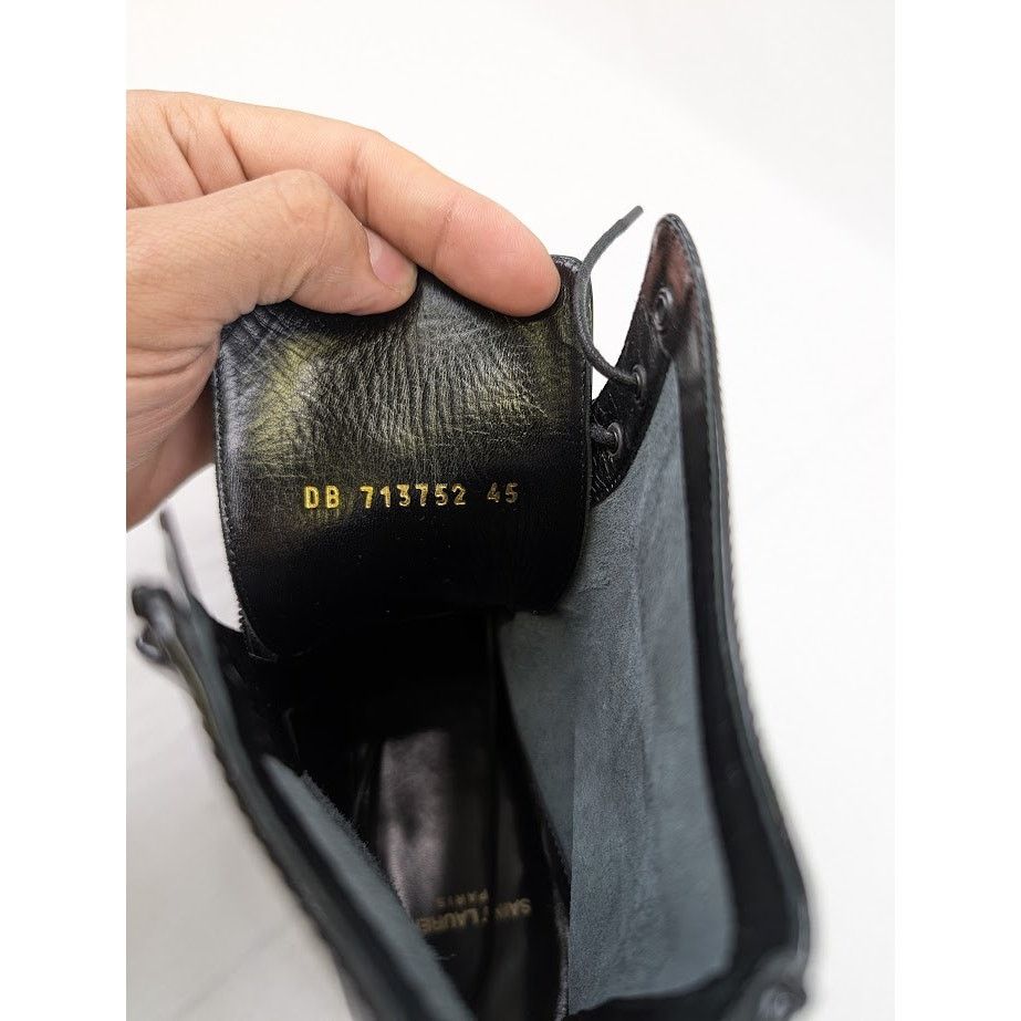 Saint Laurent Paris o1rshd1 Tadzio 05 High-Top Lace Boots in Nero Size US 12 / EU 45 - 10 Thumbnail