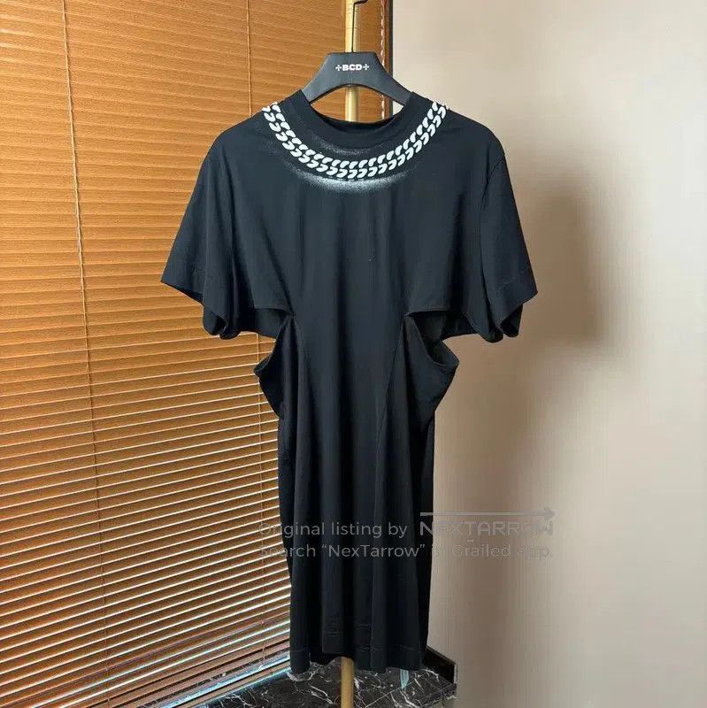 Givenchy Givenchy Black Cotton Short Sleeve Dress . Size M / US 6-8 / IT 42-44 - 2 Thumbnail