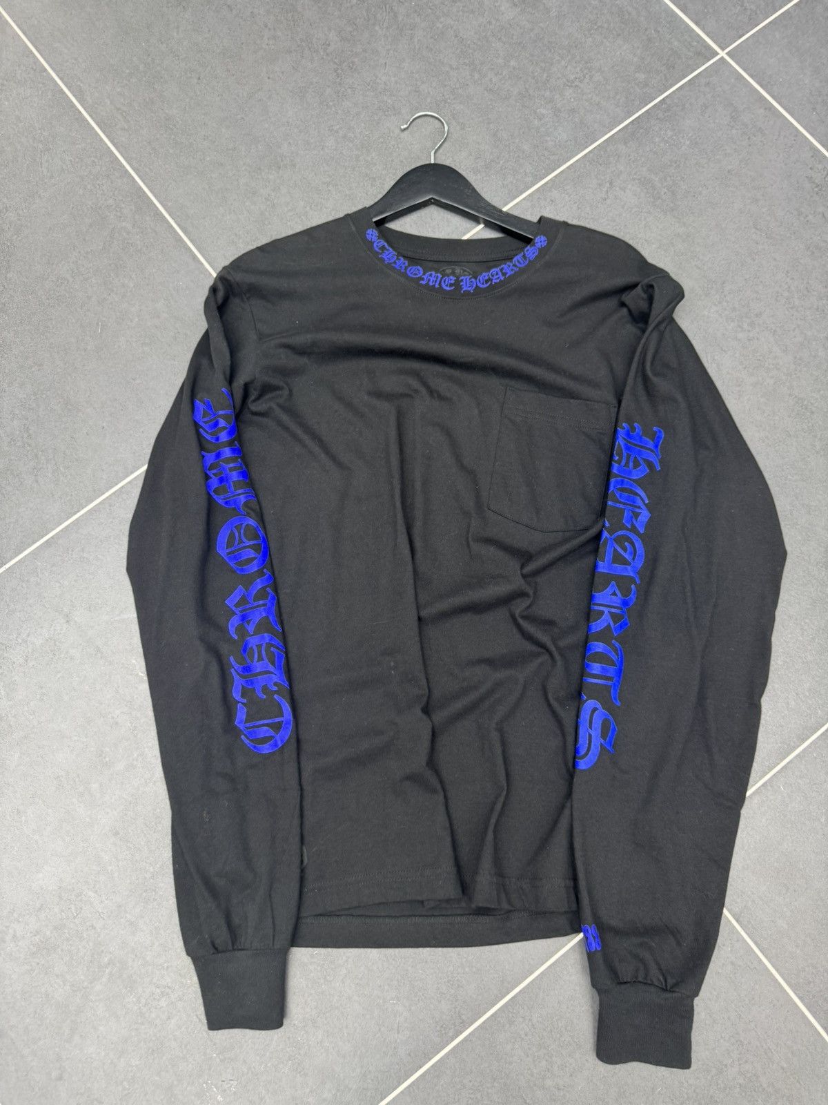 Chrome Hearts 1988 Neck Logo Longsleeve Black Blue