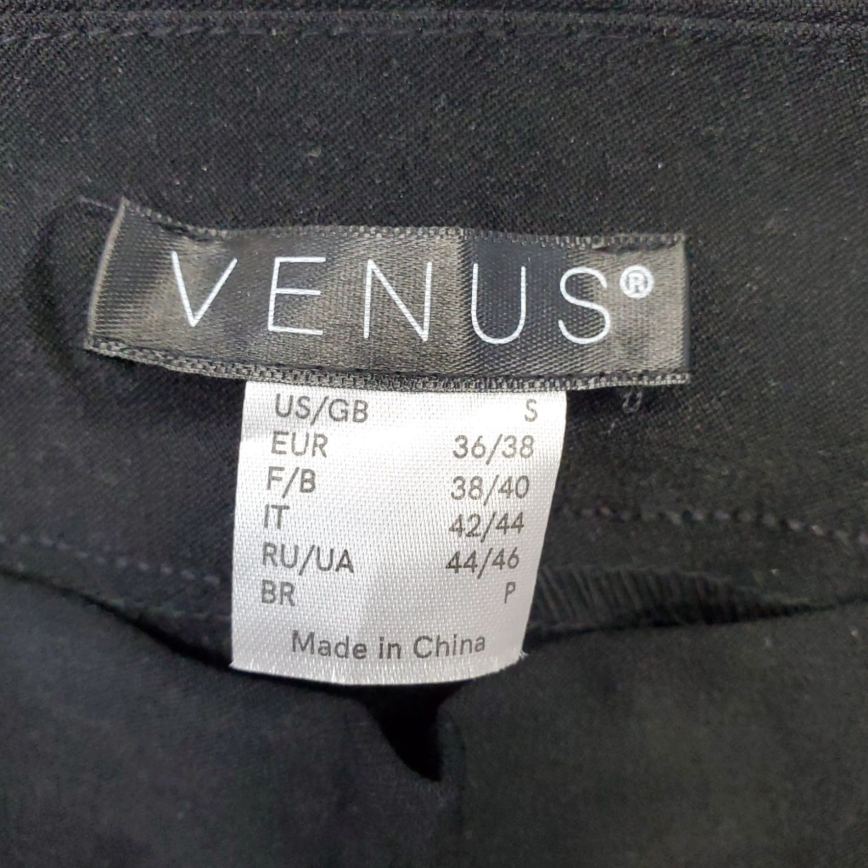 Venus Venus Womens Small Black Regular Fit Ankle Pant Dark Wash Flared Leg Pull On Shirt? Size 28" / US 6 / IT 42 - 7 Thumbnail