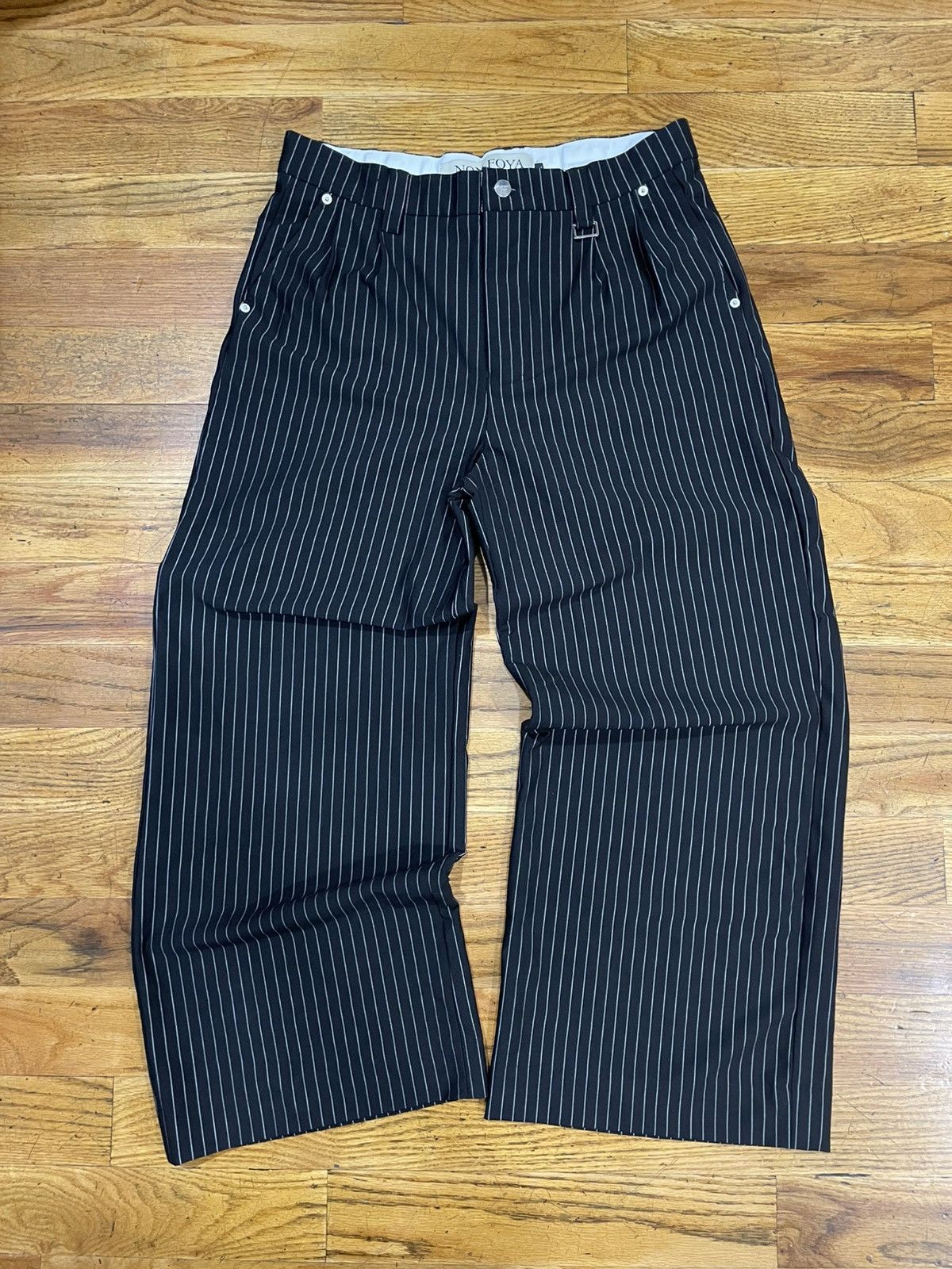 Other Nonfoya Pinstriped Pleated Pants Size US 34 / EU 50 - 1 Thumbnail
