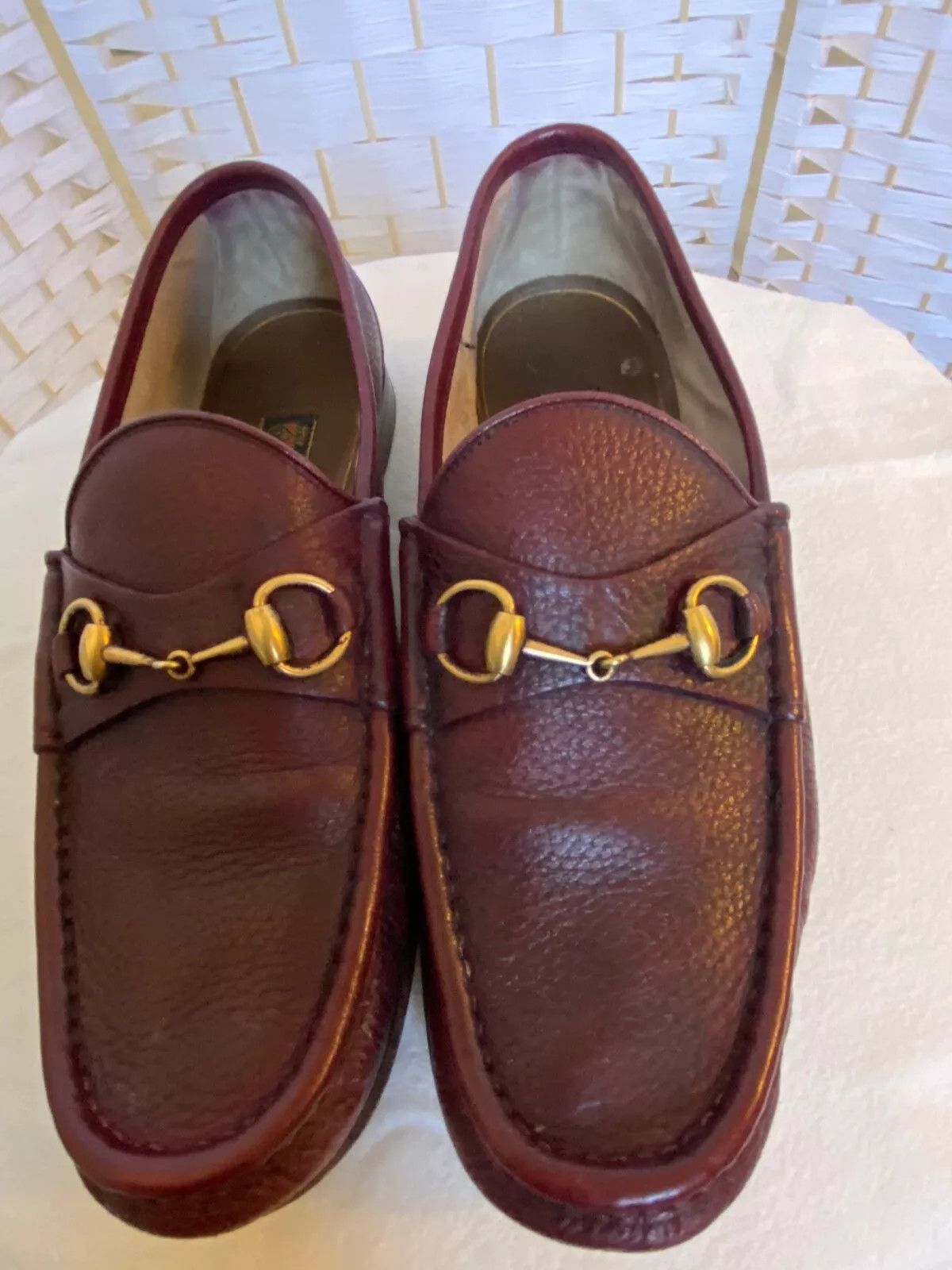 Gucci Gucci Horsebit Loafers Burgundy Leather 10.5 Snaffle Gold Size US 10.5 / EU 43-44 - 2 Thumbnail