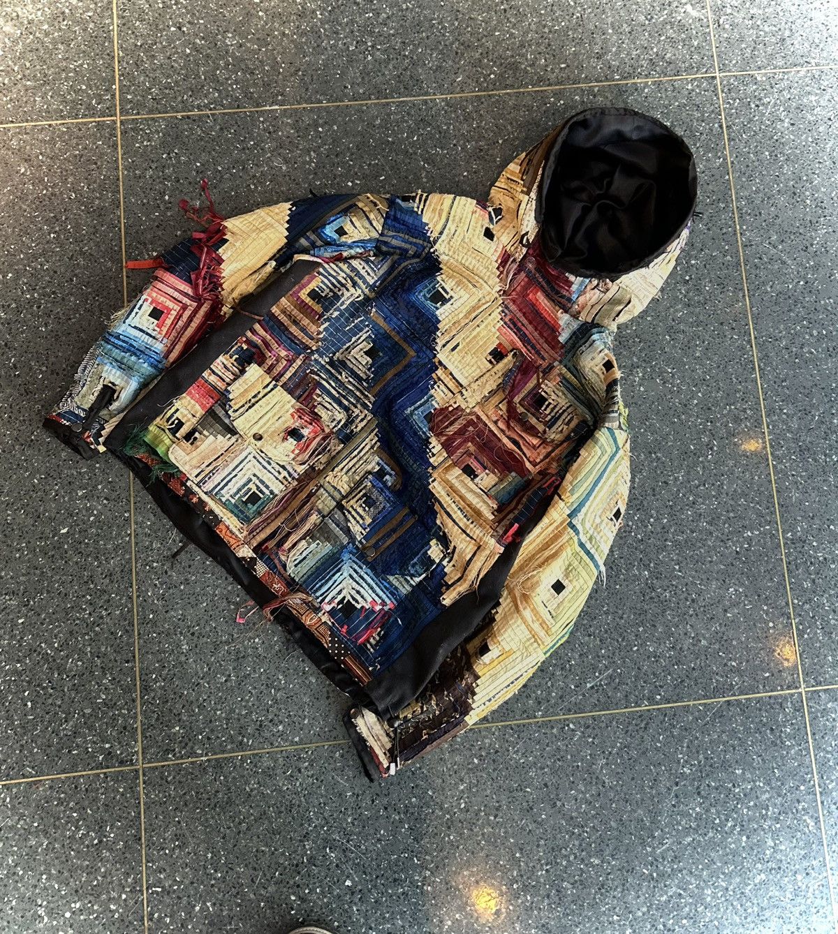 Vintage 1880 Custom Quilt Hoodie perfectly distressed and worn Size US M / EU 48-50 / 2 - 2 Thumbnail