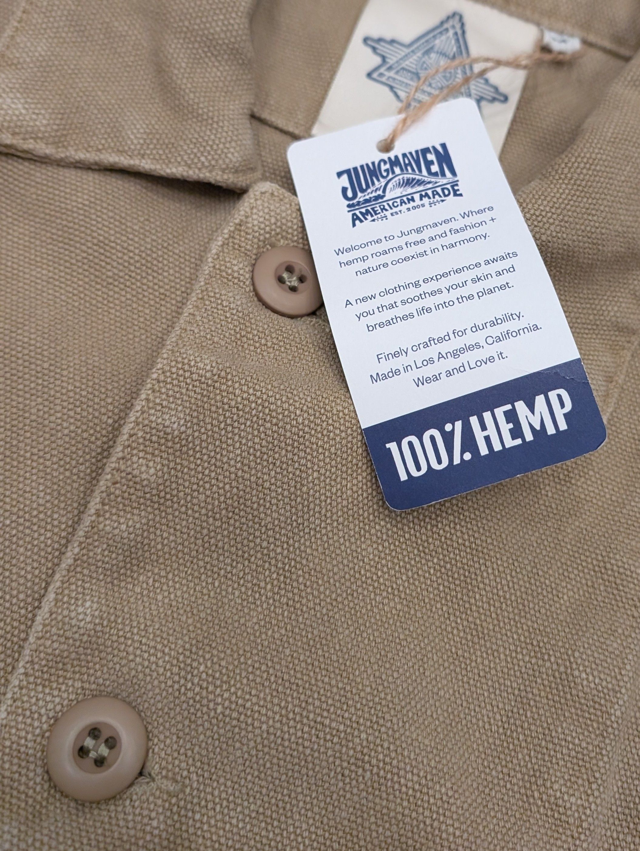 Jungmaven NWT Jungmaven Tamarack Jacket Desert Khaki 100% Hemp Canvas Size US M / EU 48-50 / 2 - 3 Thumbnail