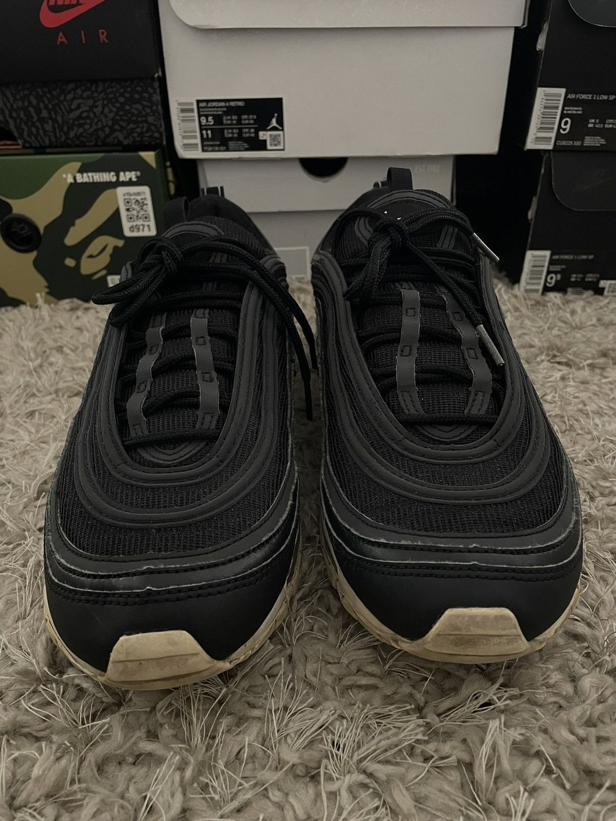 Nike Nike Air Max 97 Black Size US 12 / EU 45 - 5 Thumbnail