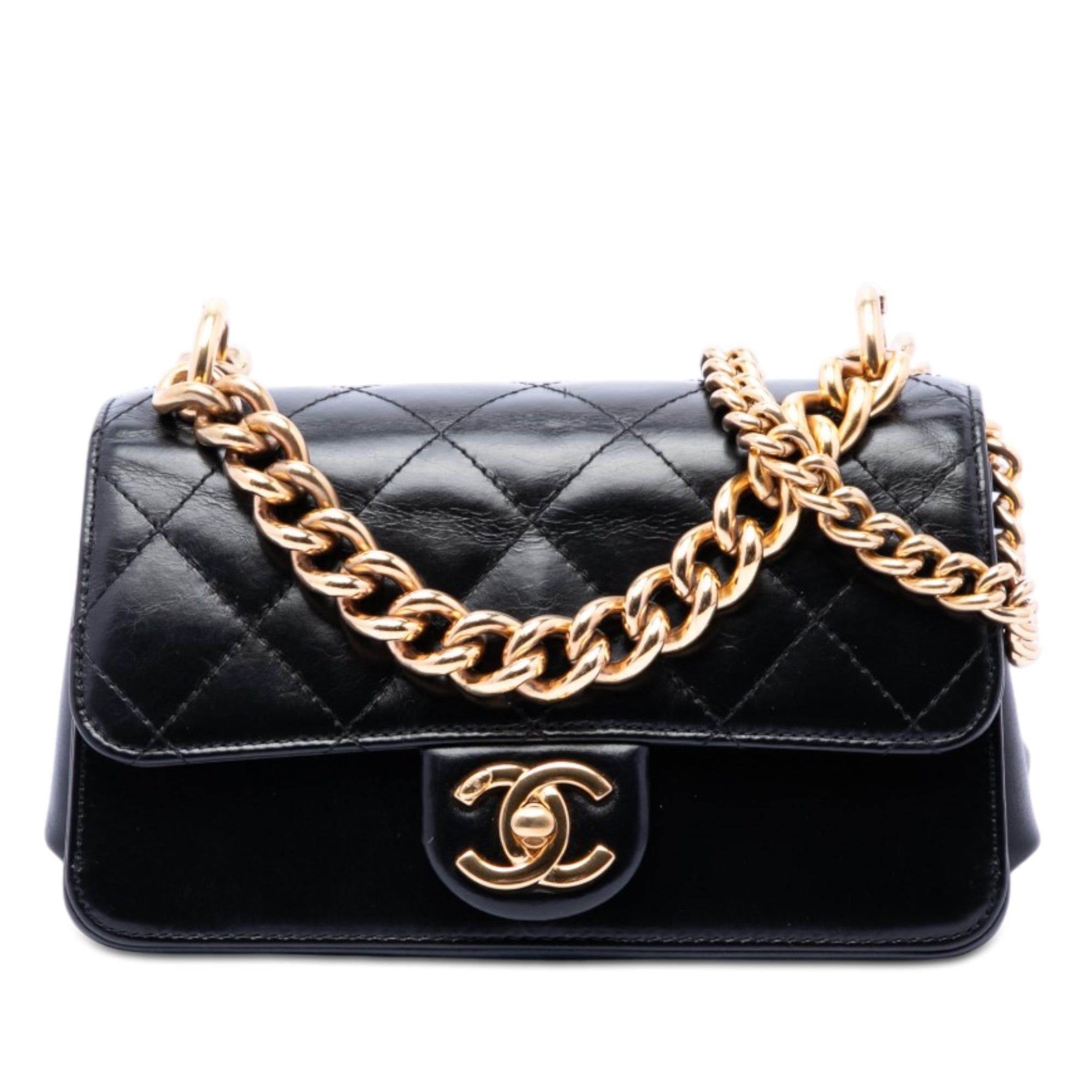 Chanel Paris Cosmopolite Mini Aged Calfskin Straight Lined Flap Size ONE SIZE - 1 Thumbnail