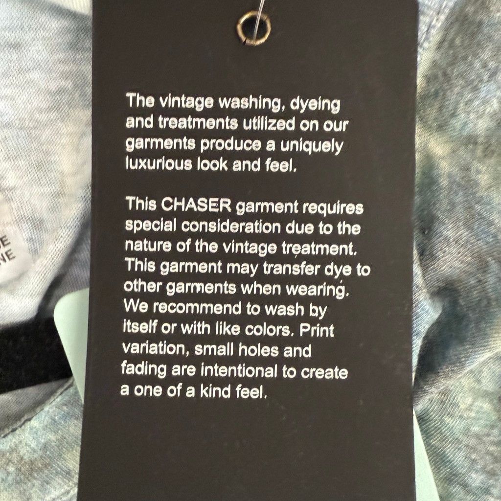 Chaser Brand Women's Chaser Blue Grey Patterned Short Sleeve Tee S Size S / US 4 / IT 40 - 7 Thumbnail