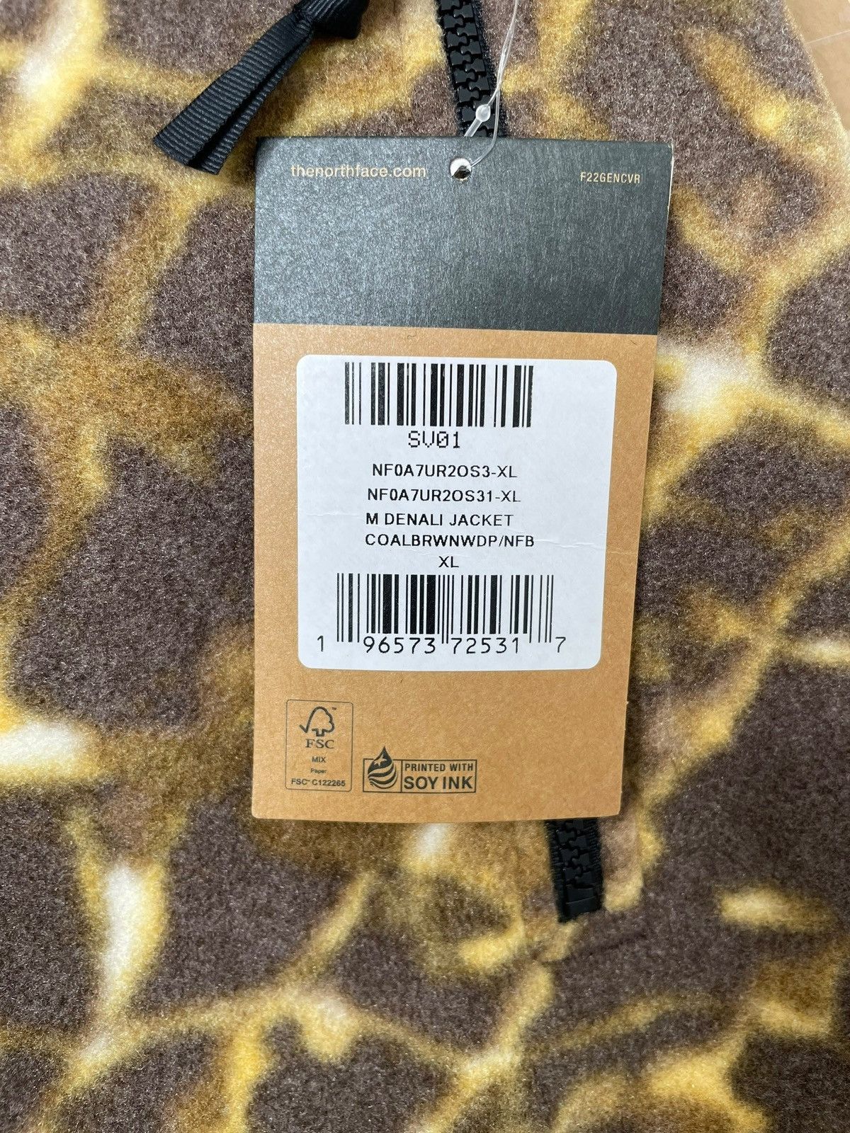 The North Face North Face Denali Fleece Jacke Neu - Braun Holz Design Size US XL / EU 56 / 4 - 7 Thumbnail