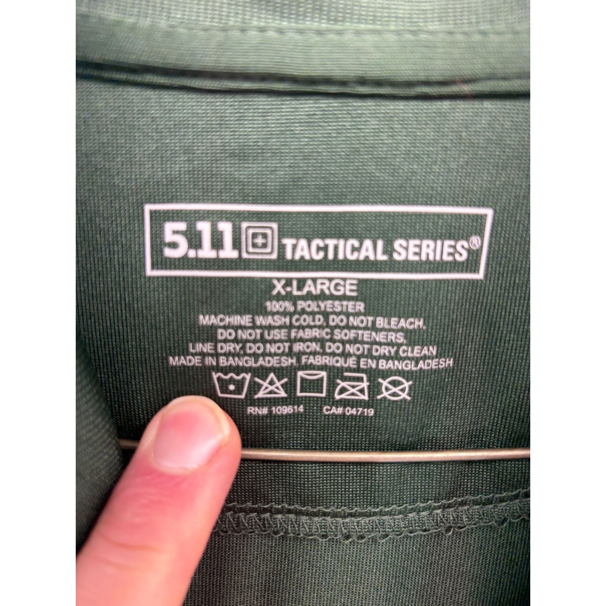 5.11 5.11 Tactical Polo Shirt Men's XL Green Long Sleeve Utility Size US XL / EU 56 / 4 - 3 Thumbnail