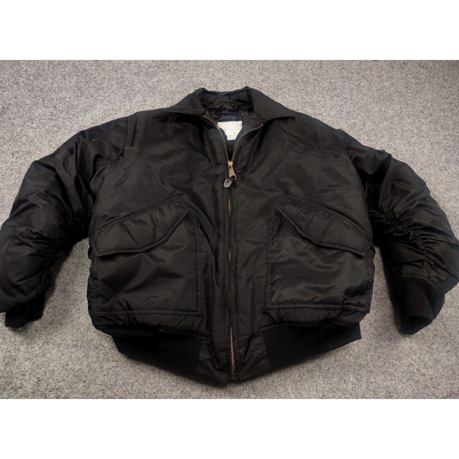 Vintage VINTAGE Air Force MA2 USA Flight Cold Weather Army Black Bomber Jacket Military Jacket Size US L / EU 52-54 / 3 - 7 Thumbnail