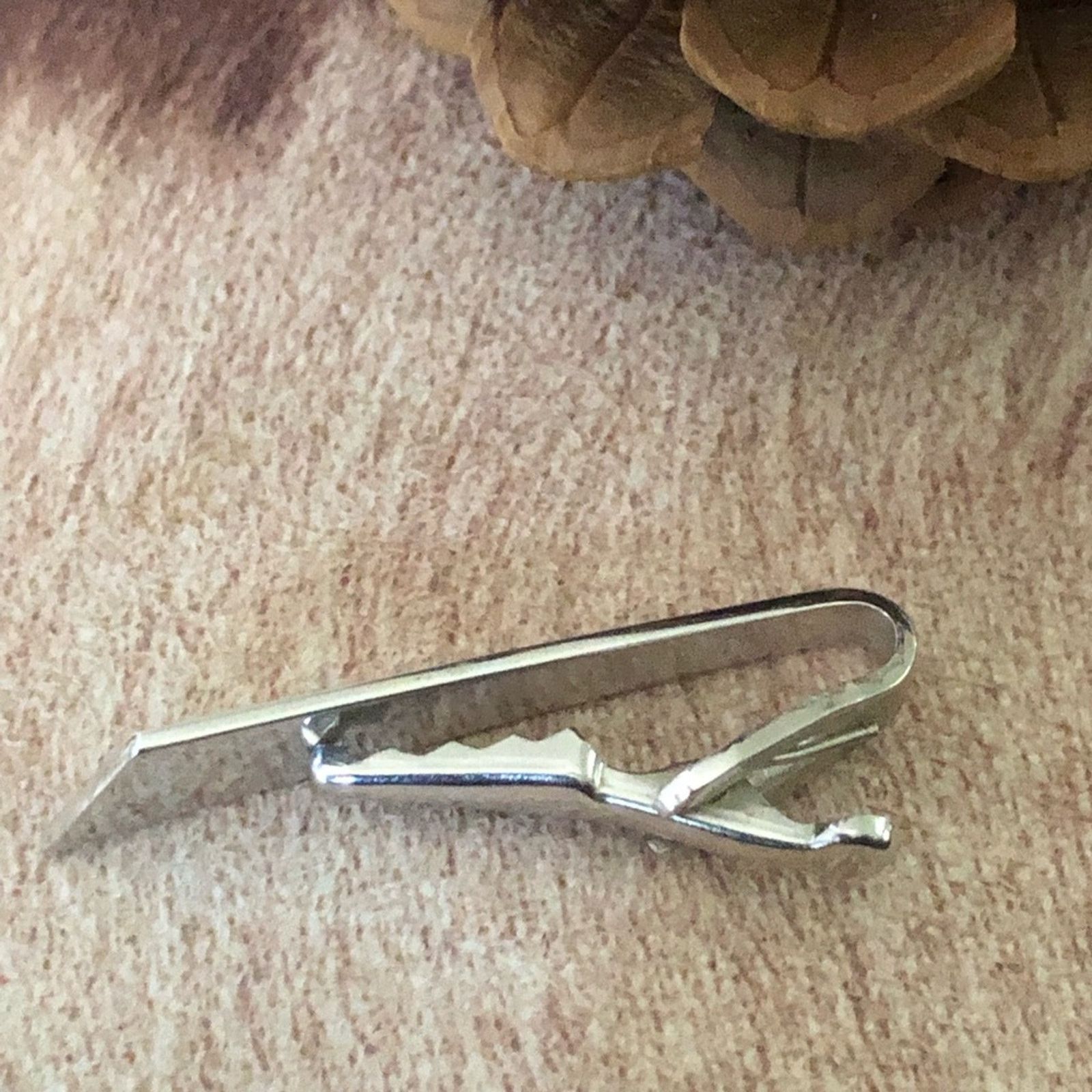 Vintage Vintage men’s silver monogram initial “P” tie bar tie clip Size ONE SIZE - 2 Thumbnail