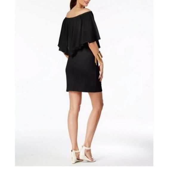 Other Thalia Sodi Chiffon Popover Dress, Black, Sz. S Size S / US 4 / IT 40 - 3 Thumbnail