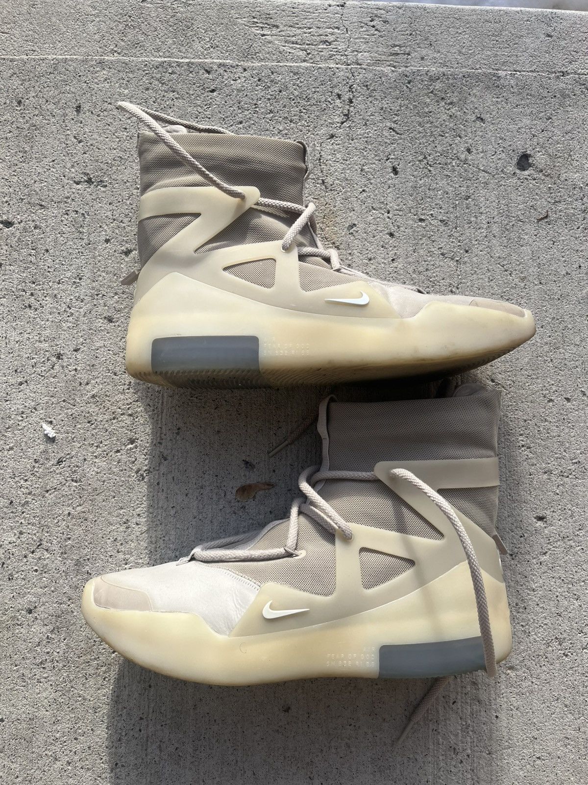 Fog Nike Fear Of God Light Bone Outfit Nike Air Fear Of God Hi Top