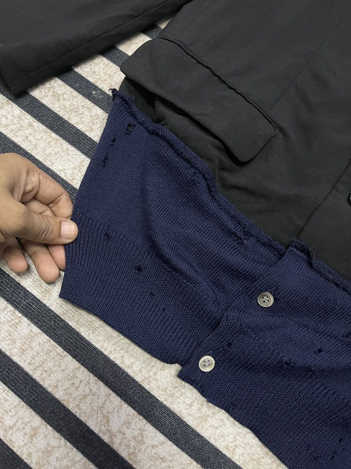 Comme des Garcons AW 1993 COMME DES GARCONS “SYNERGY”WOOL HEM RIB DISTRESSED Size S / US 4 / IT 40 - 6 Thumbnail
