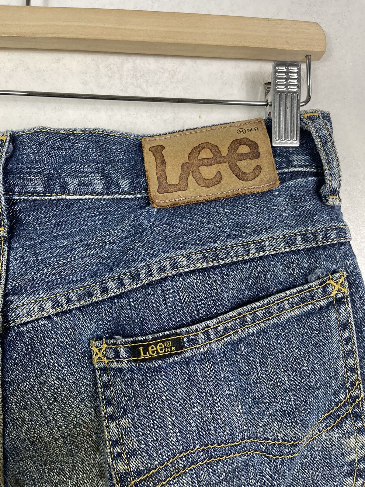 Lee Lee Rider Ripped Denim Zipper Fly Blue Jeans Size US 30 / EU 46 - 15 Thumbnail
