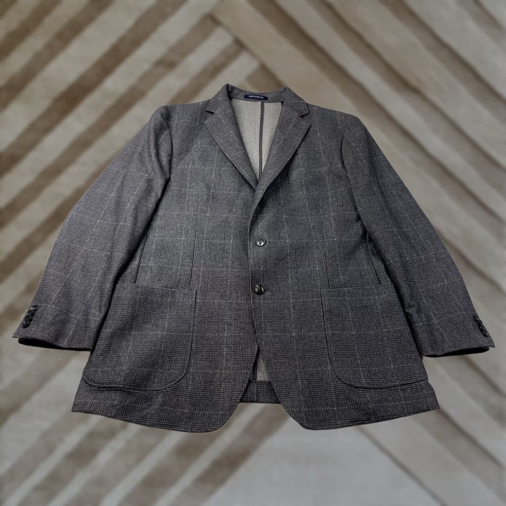 Joseph Abboud Joseph Abboud Heritage Blazer Jacket Glen Plaid 44R Modern Fit Stretch 1 Piece Men Suit Jacket Gray Tweed Regular Vintage No Size 44R - 1 Thumbnail