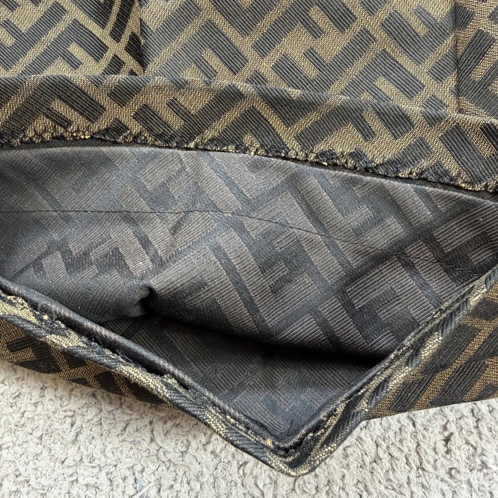 Fendi Fendi FF Monogram Zucca Pants Wide Leg Flare Brown Italy Size 28" / US 6 / IT 42 - 11 Thumbnail
