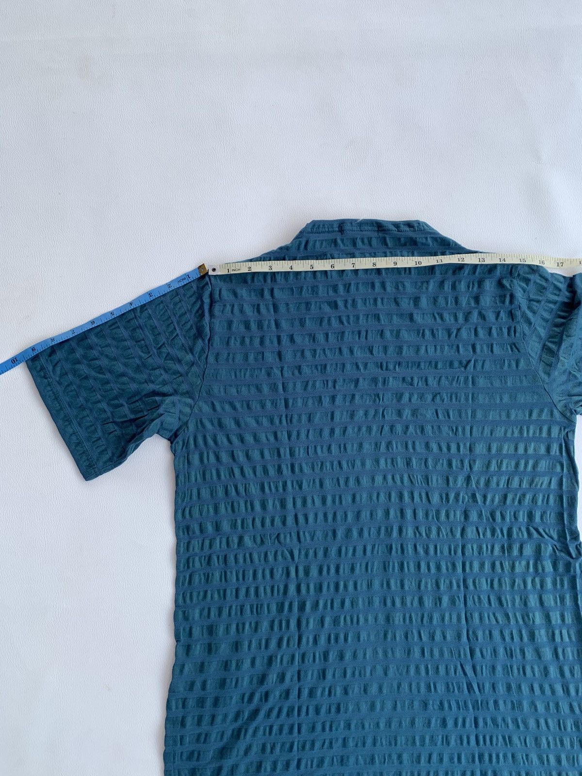 Issey Miyake Suny Madonna Gothic Stripe IsseyStyle Japanese Green Tshirt Size US M / EU 48-50 / 2 - 11 Thumbnail