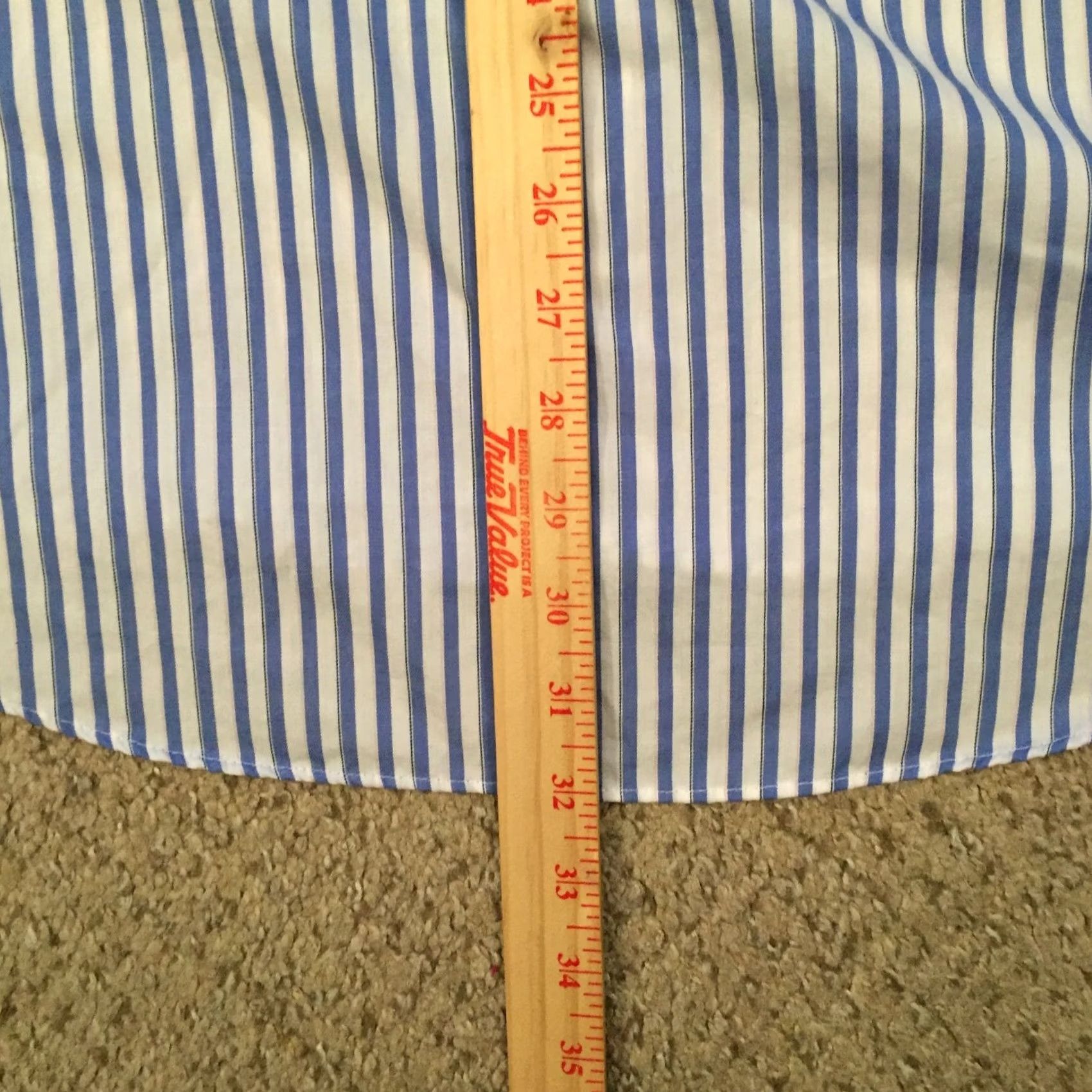 Chaps Chaps Shirt Mens 16.5 Blue Striped Classic Fit Long Sleeve Button Up Size US XL / EU 56 / 4 - 7 Thumbnail