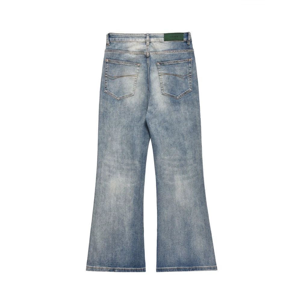 Jean Hippie men's washed distressed flared jeans y2k Size US 32 / EU 48 - 2 Thumbnail