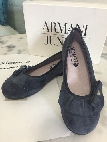 Armani BNIB Armani Junior Toddler Girls Suede Designer Shoes Sz 31 Size US 8 / IT 38 - 5 Thumbnail