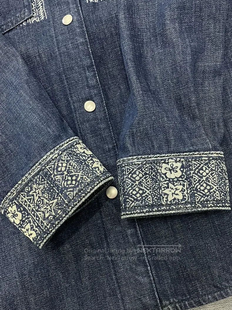 Dior Dior Blue printed denim shirt Size S / US 4 / IT 40 - 2 Thumbnail