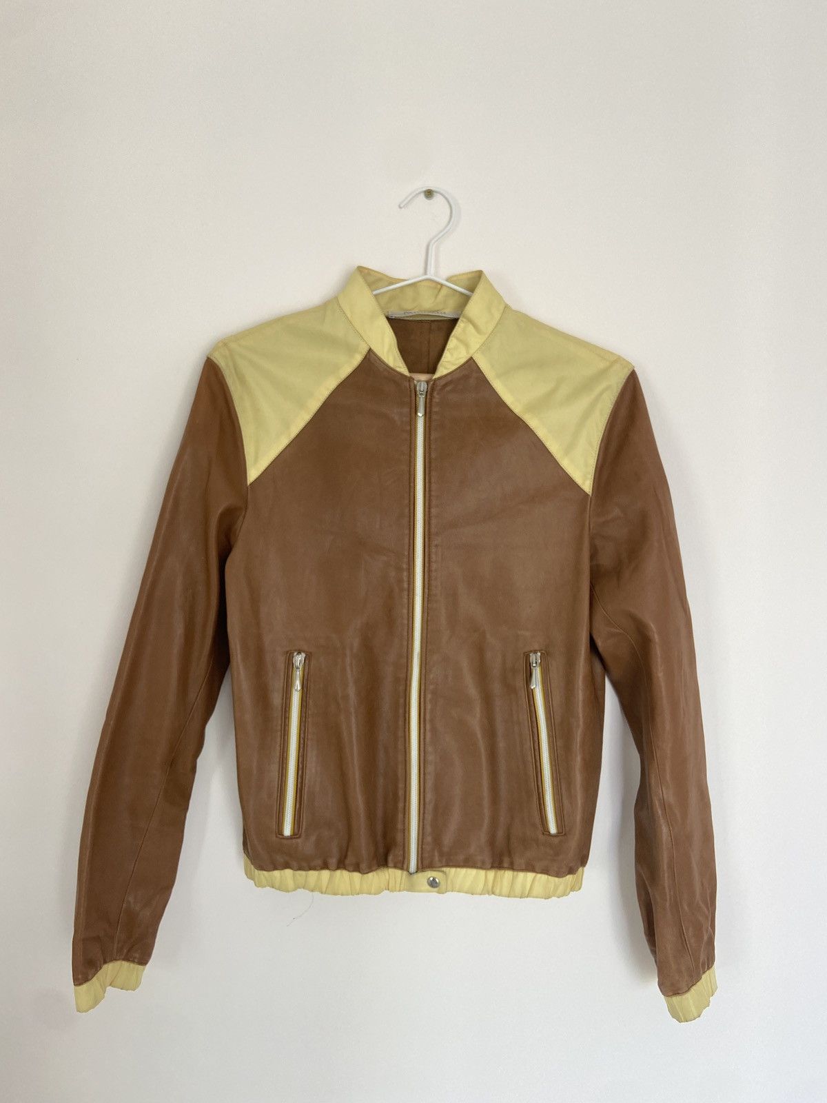 Miu Miu 90s MIU MIU Leather Bomber Size S / US 4 / IT 40 - 1 Thumbnail