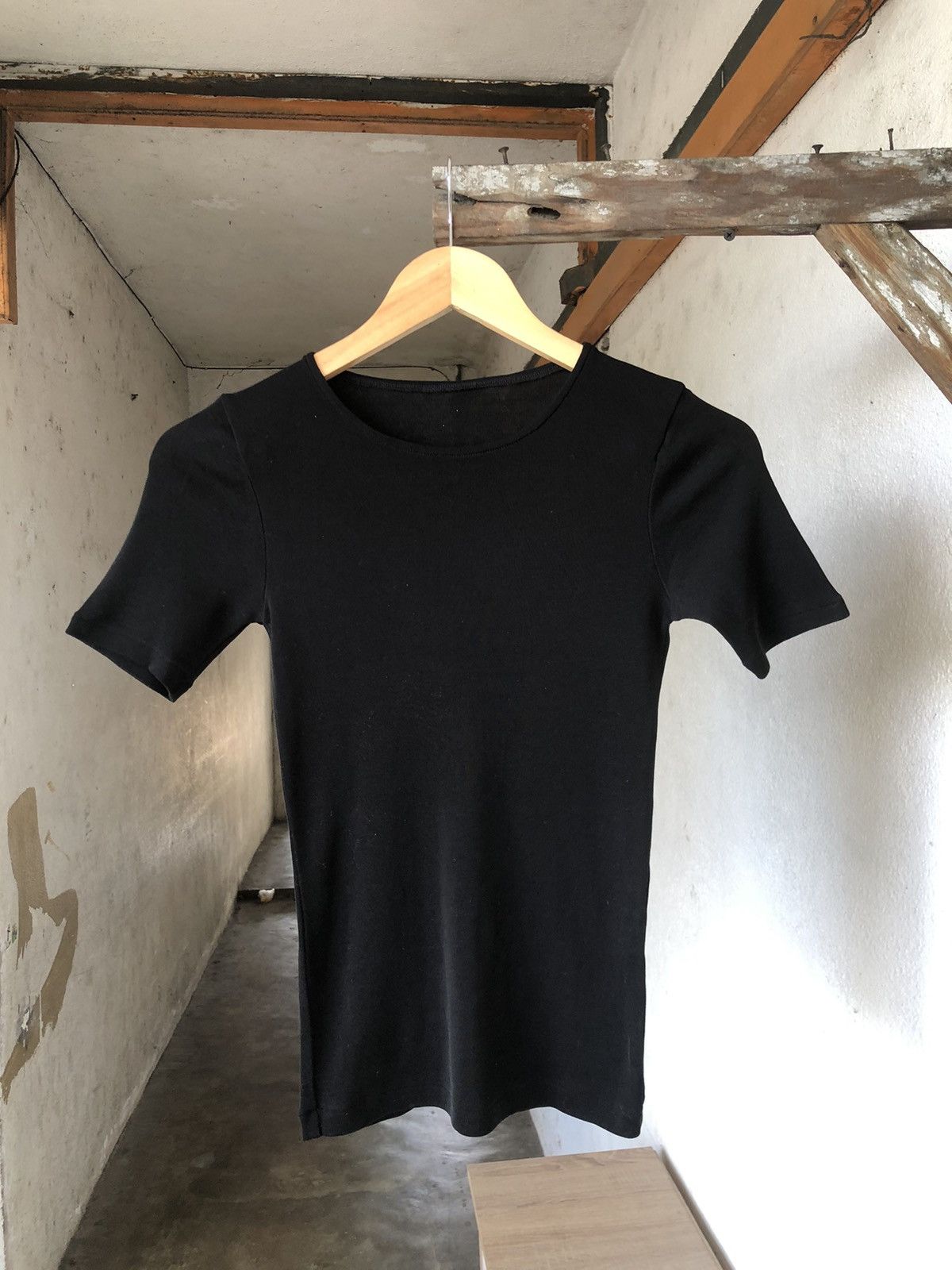 Yohji Yamamoto Y's Yohji Yamamoto Stretchable Black Crop Top Size S / US 4 / IT 40 - 4 Thumbnail