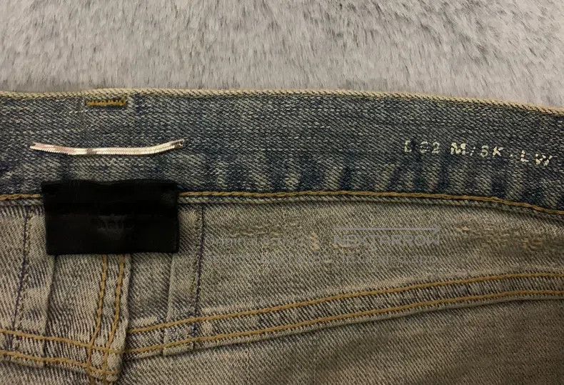 Saint Laurent Paris Saint Laurent Paris Blue Faded Yellow Mud Double Knee Dest Size US 33 - 3 Thumbnail