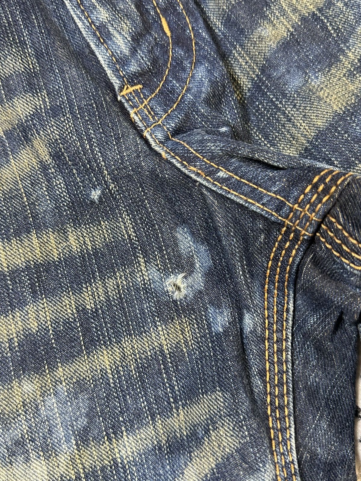 Edwin Flare Edwin Exclusive Vintage Buckle Back Distressed Denim Size US 27 - 4 Thumbnail