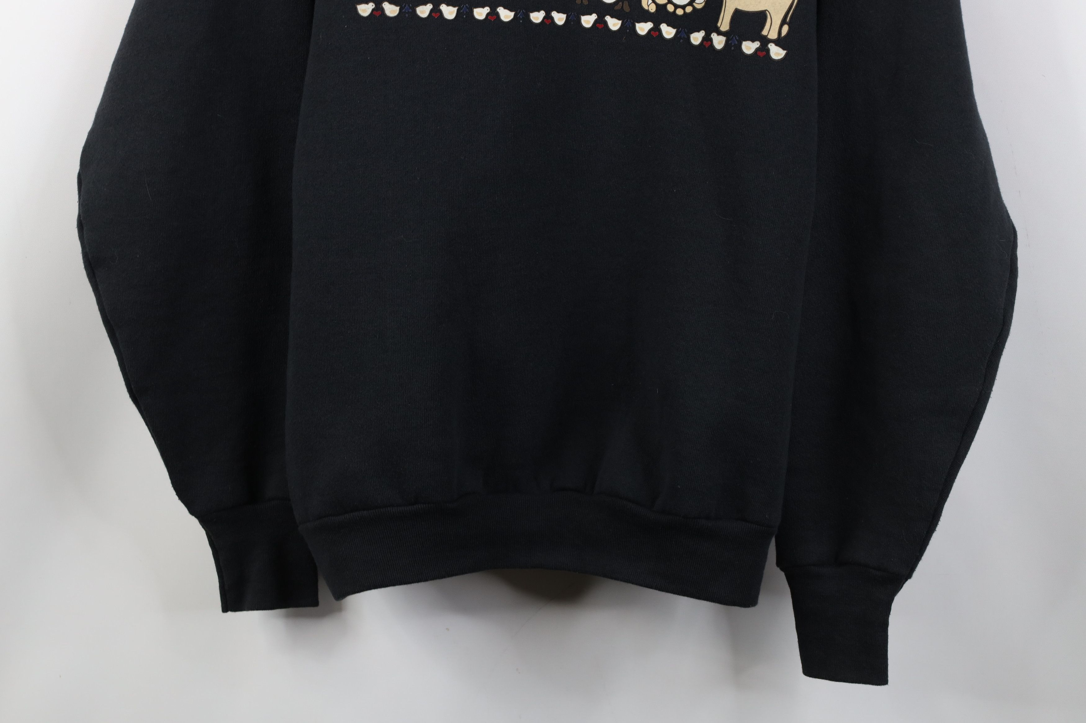 Vintage Vintage 90s Country Farmhouse Heart Animals Sweatshirt USA Size L / US 10 / IT 46 - 3 Thumbnail