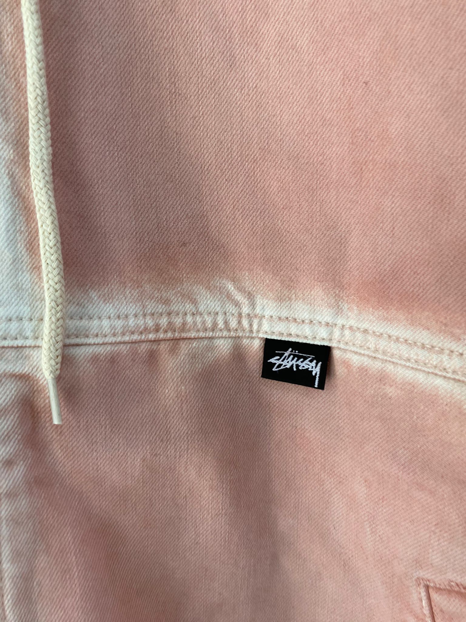 Stussy Spray Dye Hooded Work Jacket Faded Pink Size US XL / EU 56 / 4 - 4 Thumbnail