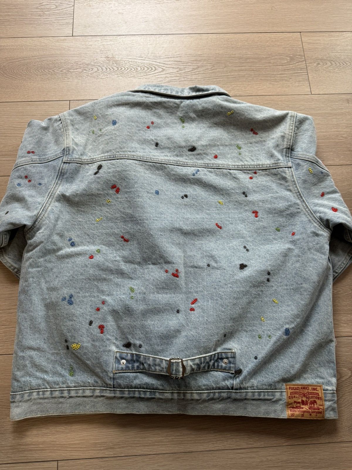 Fugazi Fugazi Chain Link Stitch Denim Jacket Size US XL / EU 56 / 4 - 3 Thumbnail