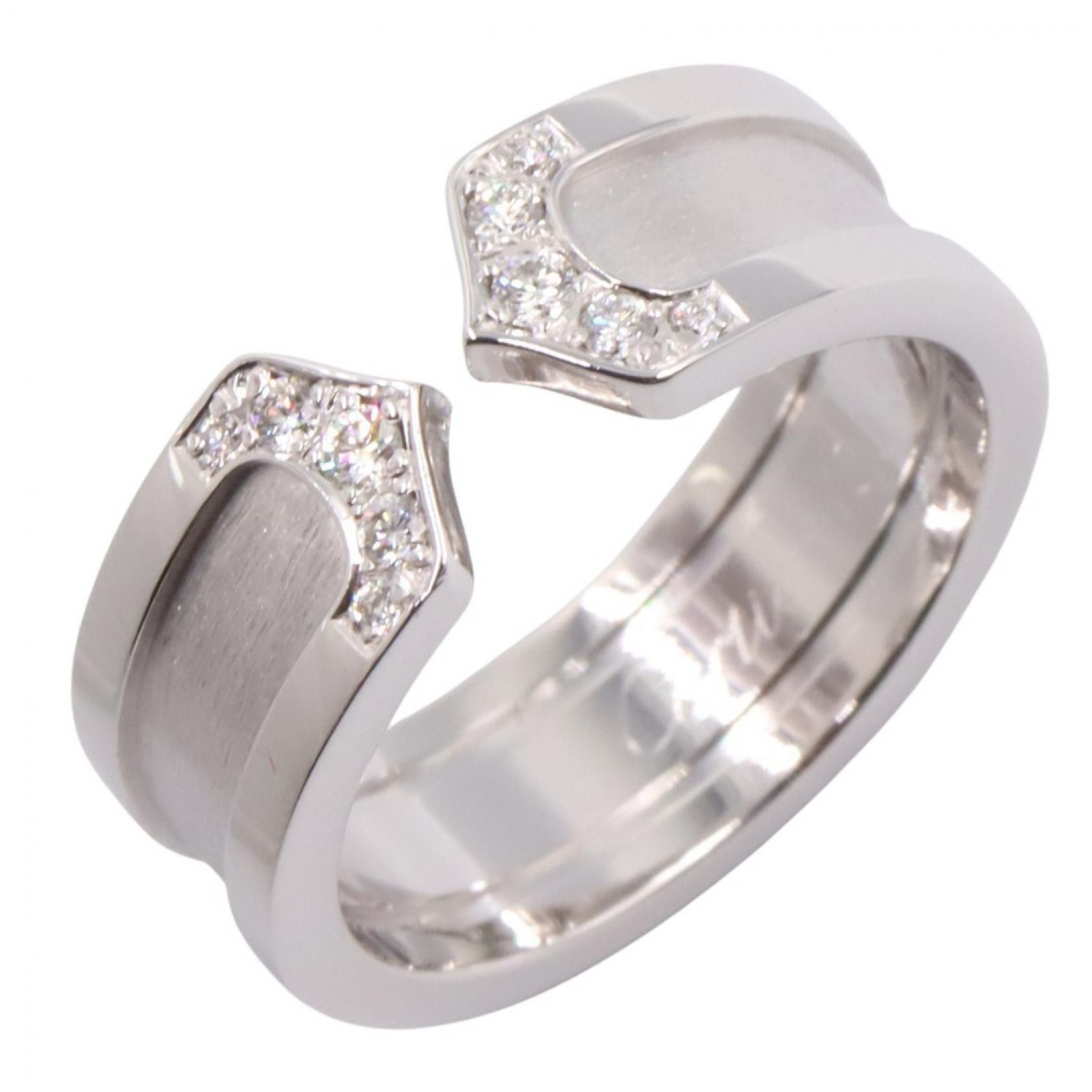 Cartier Cartier Cartier C2 Au750 Diamond Ring Size 9.5 Precious Metal Ring DUTY FREE for USA Size ONE SIZE - 1 Thumbnail