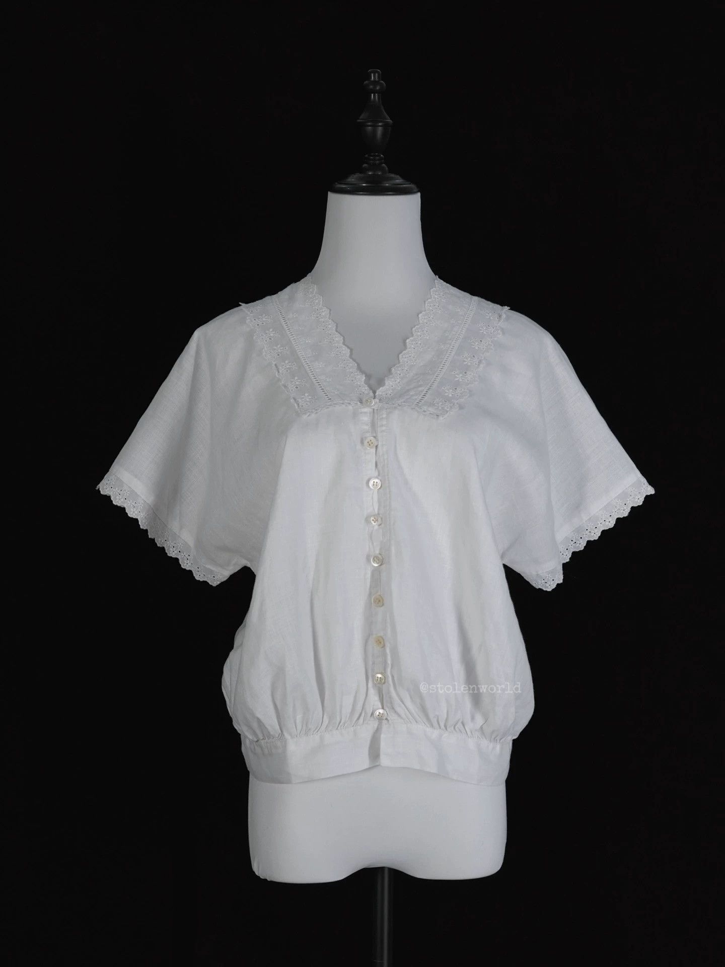 Comme des Garcons tricot comme des garçons 2011ss linen lace blouse Size S / US 4 / IT 40 - 7 Thumbnail