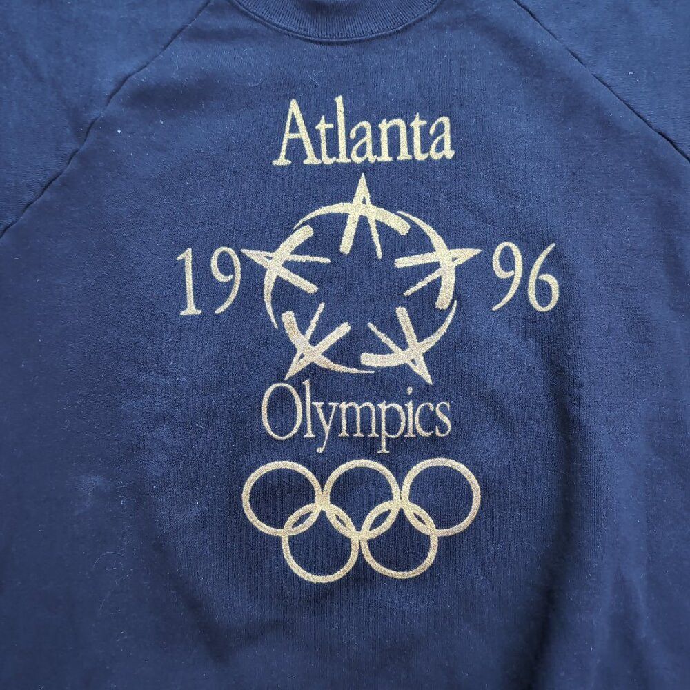 Other Vintage 90s Atlanta Sweatshirt Men's Black Fleece Olympic C Size US M / EU 48-50 / 2 - 2 Thumbnail