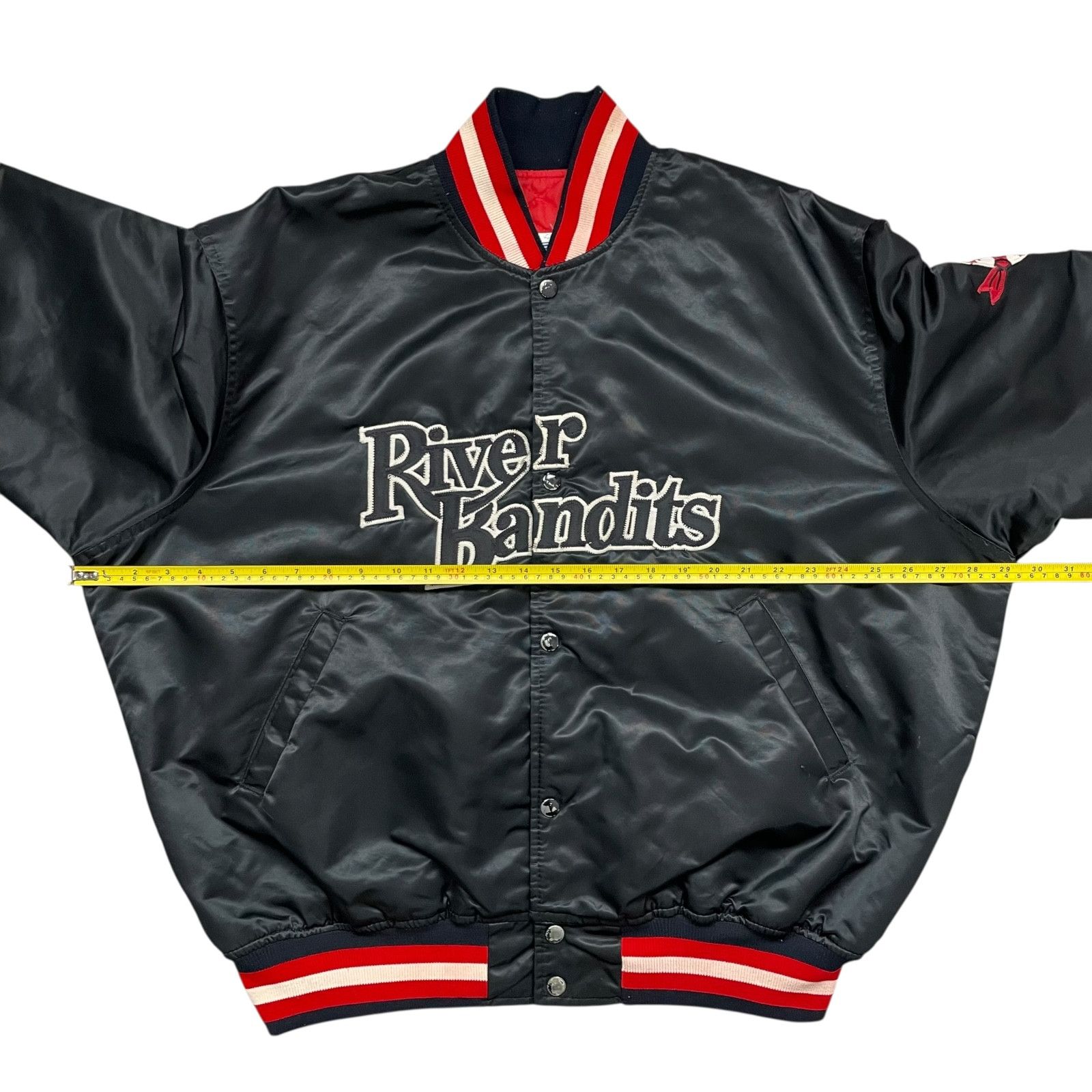 Vintage RARE 90s MILB QUAD CITIES RIVER BANDITS STARTER SATIN JACKET Size US XL / EU 56 / 4 - 12 Thumbnail