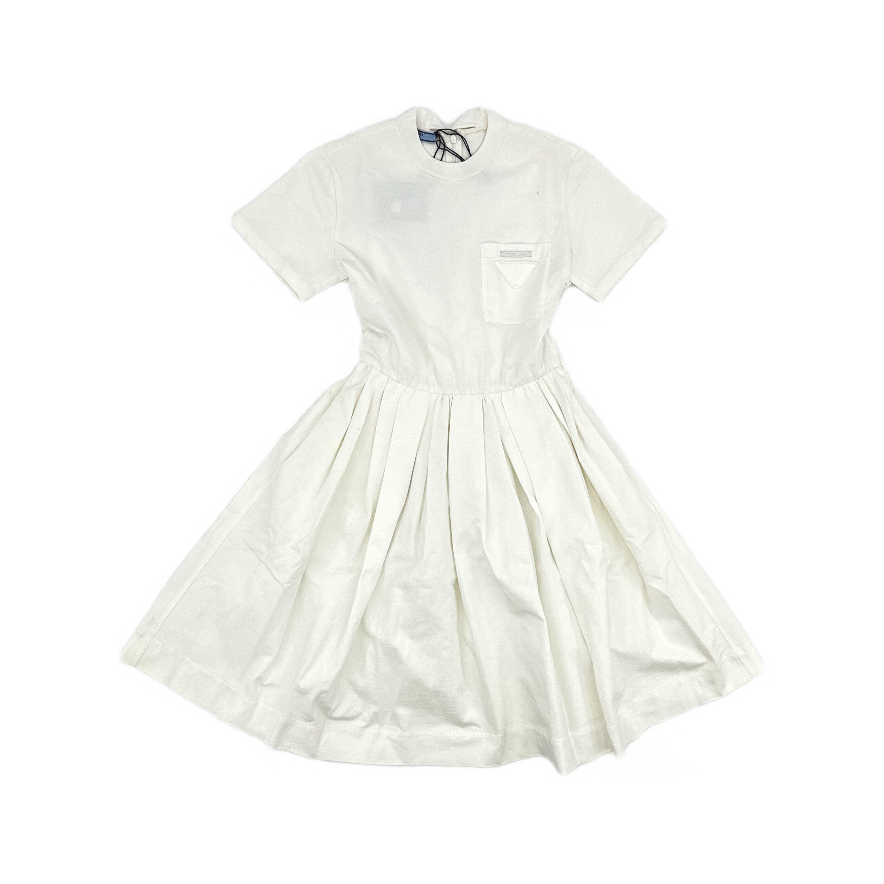 Prada Prada Cotton Pocket Logo Dress Size 38 Size XS / US 0-2 / IT 36-38 - 1 Thumbnail