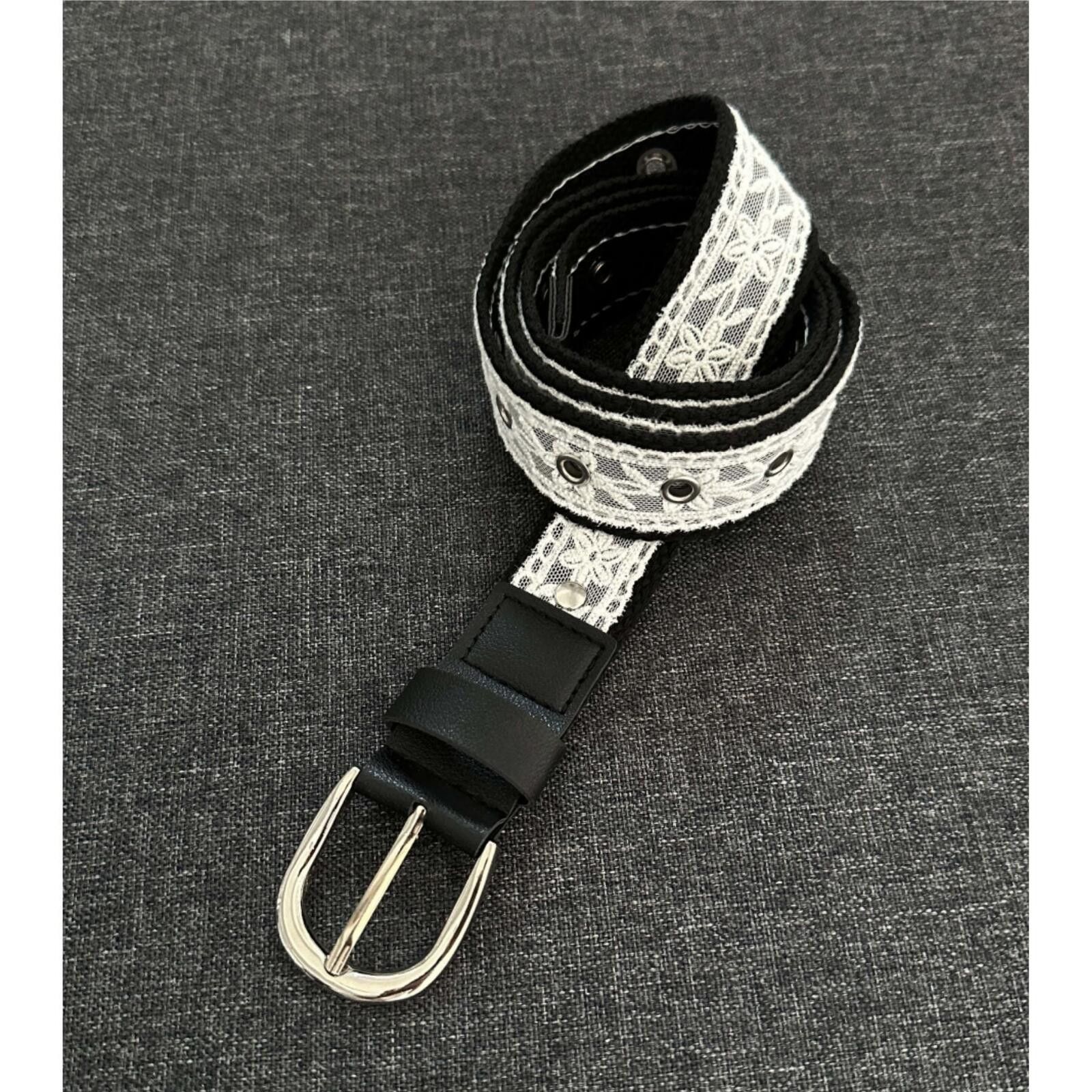 Other Black Lace Cut-Out Belt | Dark Street 102cm Size ONE SIZE - 3 Thumbnail