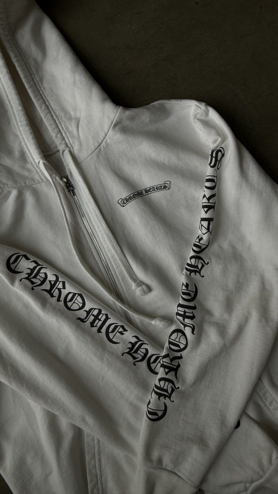 Chrome Hearts RARE! Chrome Hearts White Zip Up Banner Hoodie (XL) Size US XL / EU 56 / 4 - 7 Thumbnail