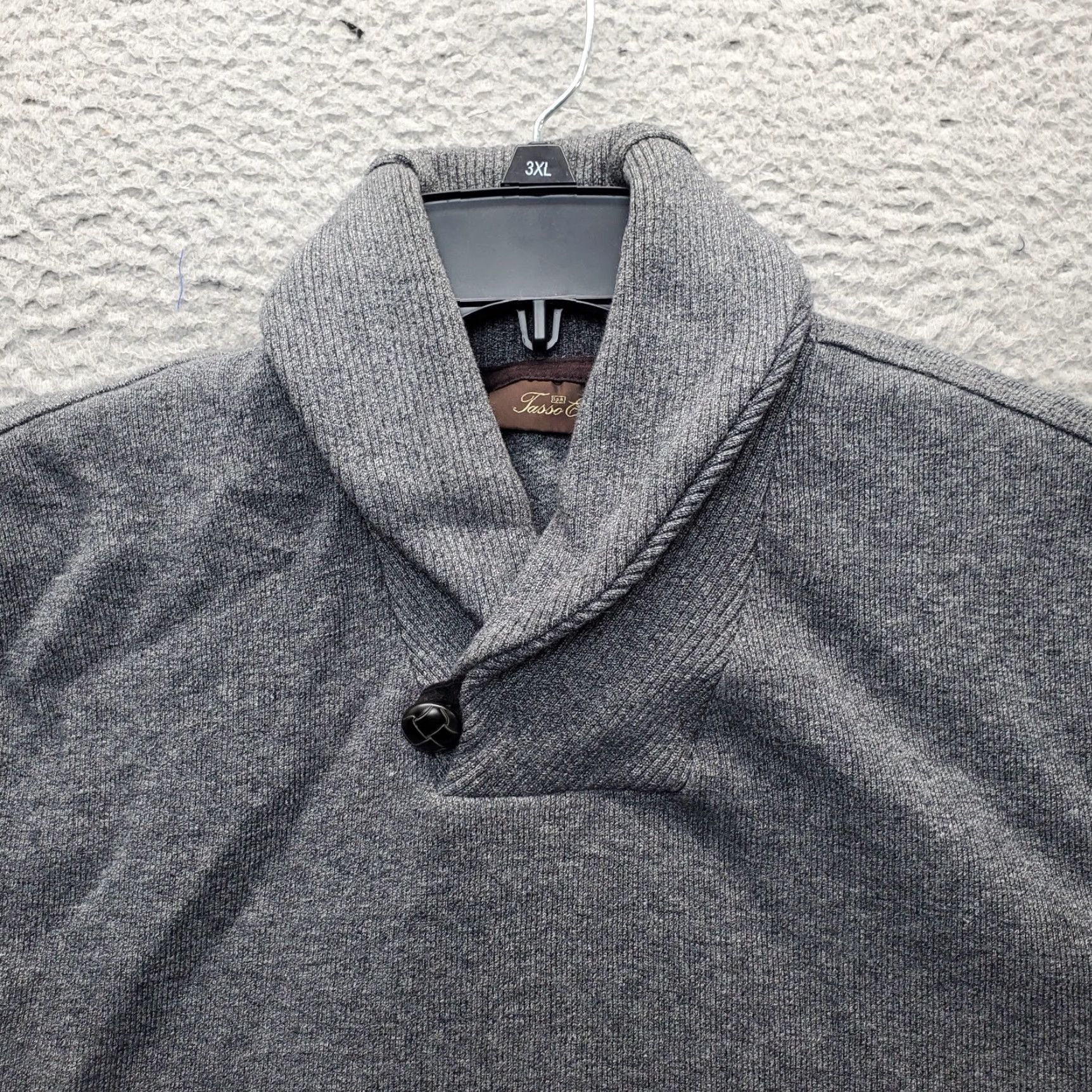 Tasso Elba Tasso Elba Sweatshirt Mens XL Gray Heather Shawl Collar Long Sleeve Size US XL / EU 56 / 4 - 7 Thumbnail