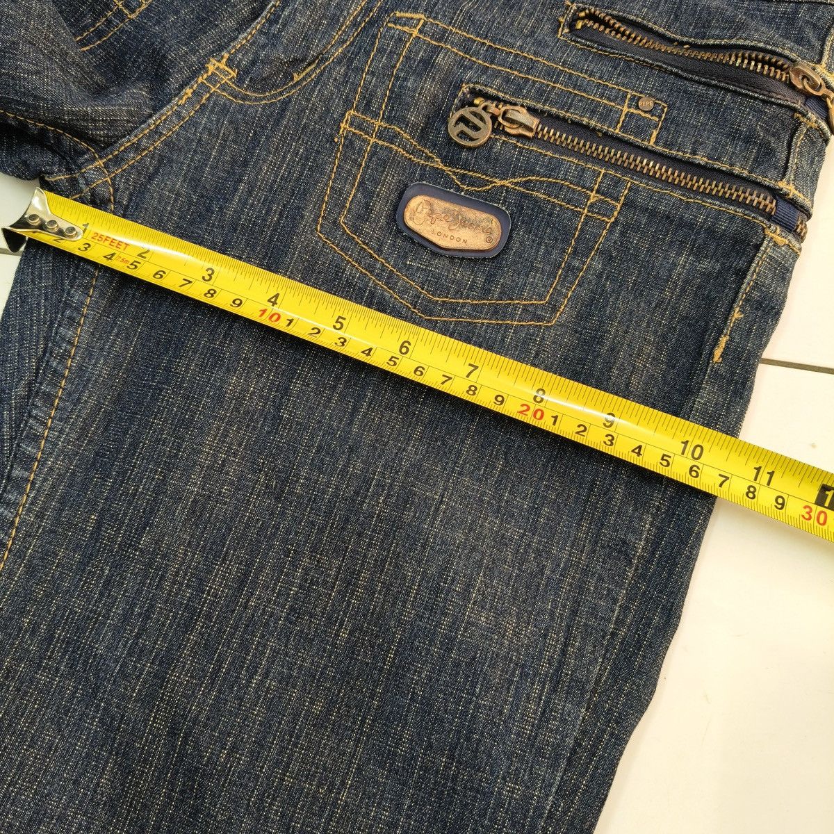 Pepe Jeans Vintage Y2K Pepe Jeans Dark Wash Zipper Pocket Denim Size US 30 / EU 46 - 19 Thumbnail